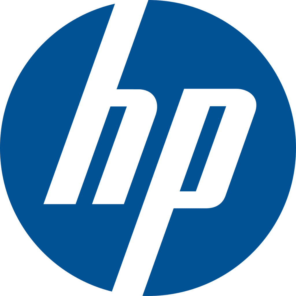 Logo de la empresa de equipos informáticos HP